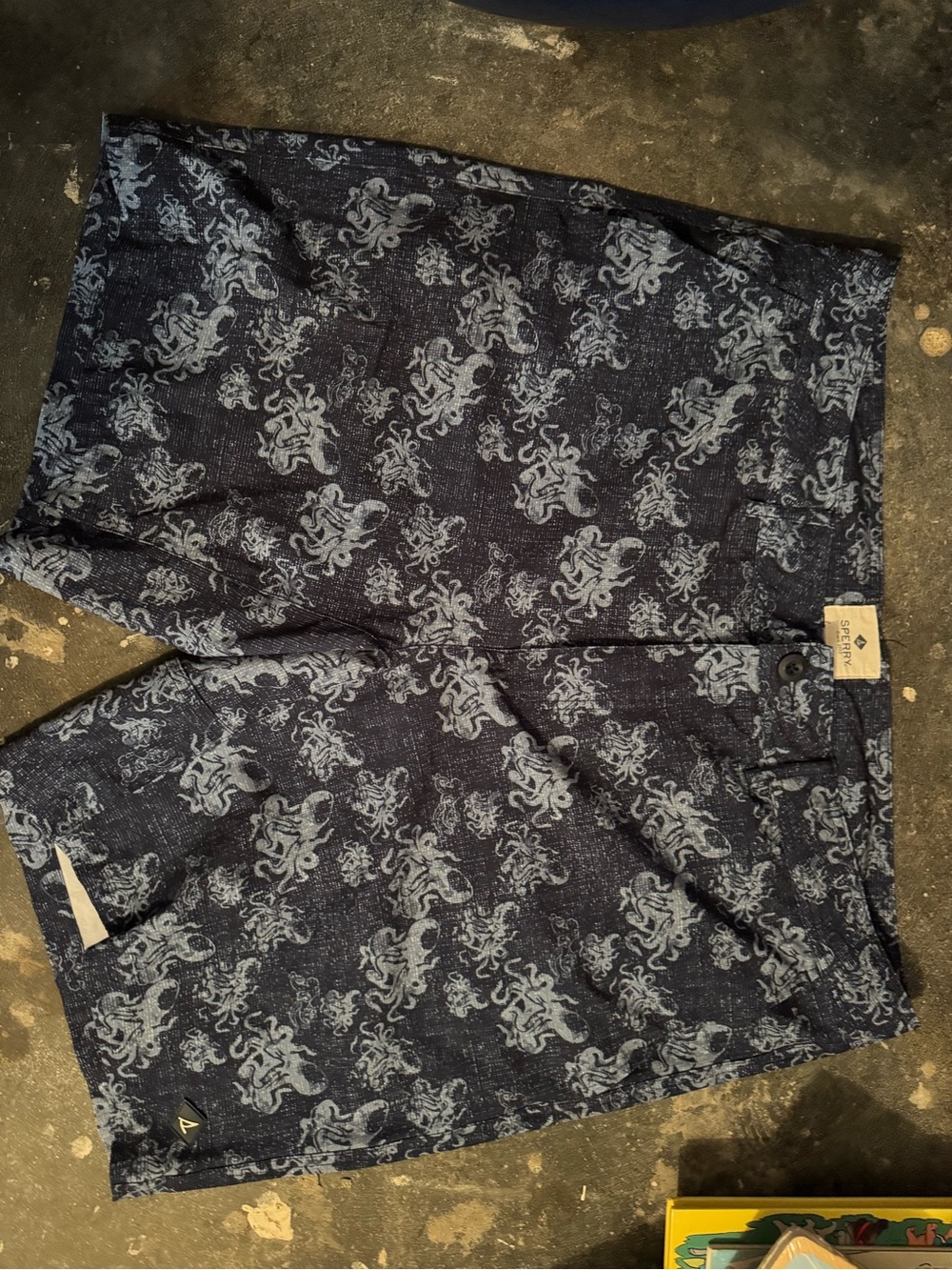 Sperry Navy Blue Octopus Print Men's Shorts